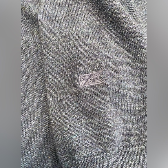 Cutter & Buck Men's Size Large 100% Wool Long Sleeve 2 Button Polo Sweater Navy - Picture 6 of 12